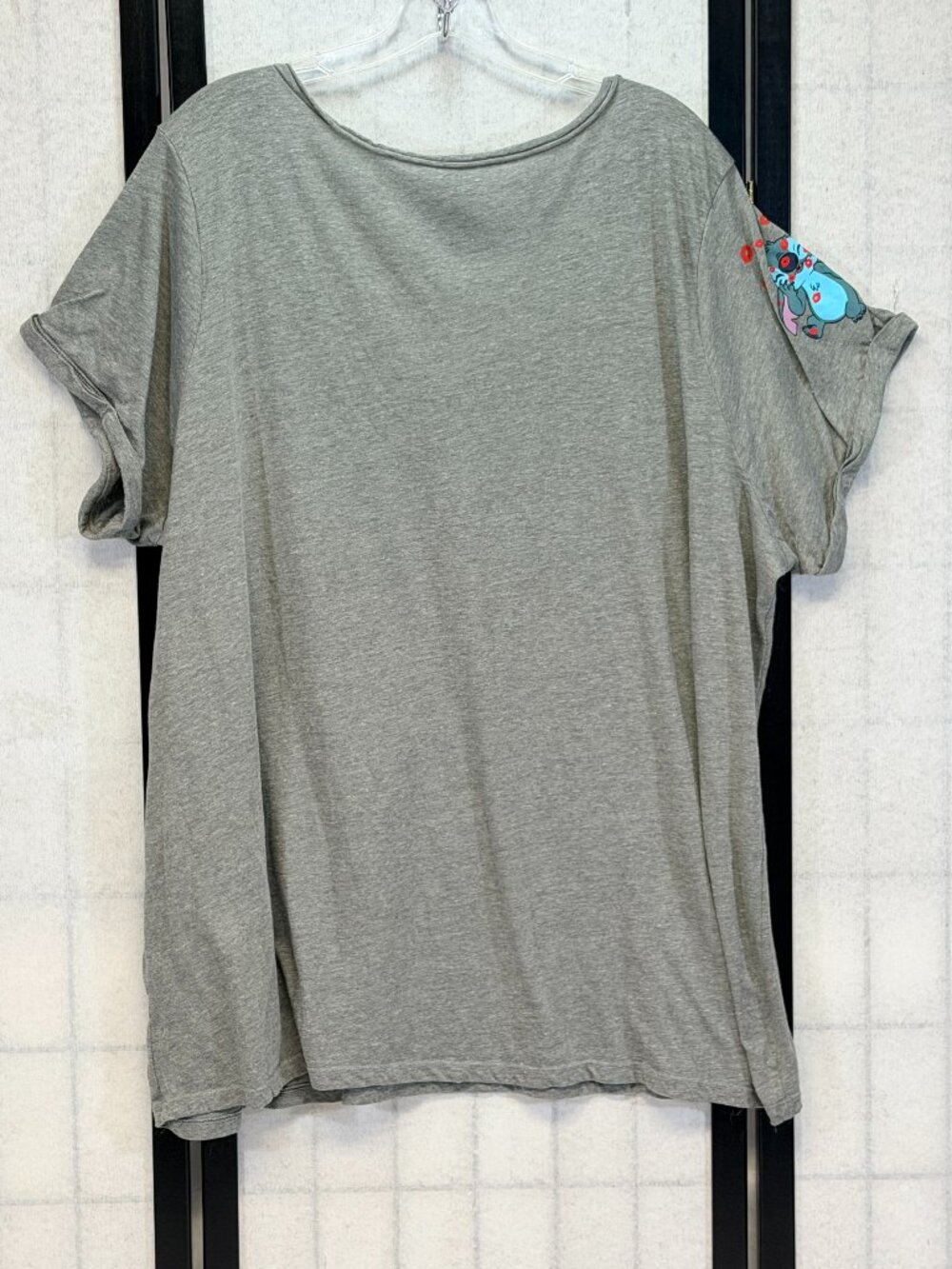 Disney Stitch Characters 3X Graphic Feminine Pocket Tee Shirt Grey Kawaii Y2K - Picture 2 of 10